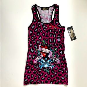 NWT Ed Hardy tunic top size S